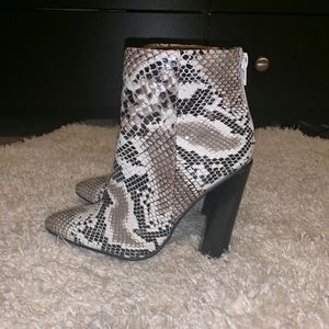 Snake Skin Booties